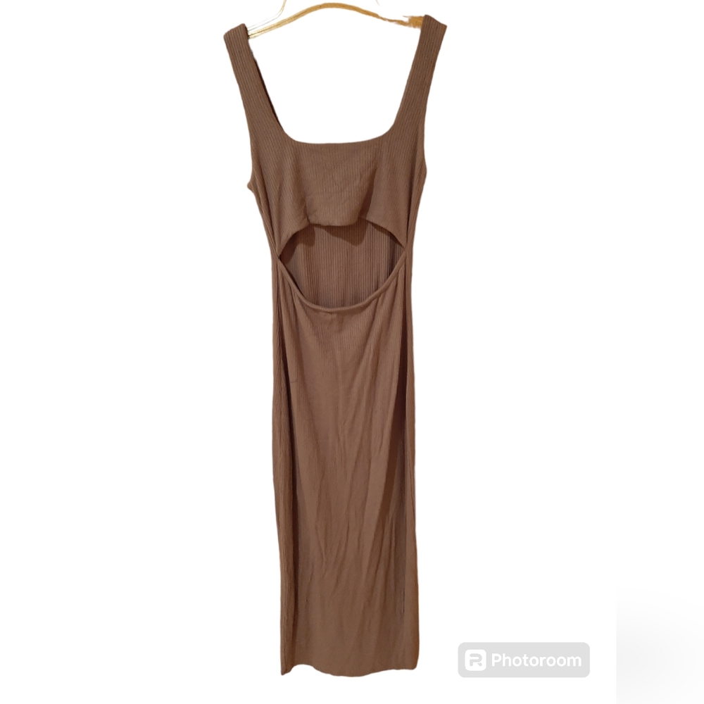 Forever 21 Cut Out Maxi Dress Clay Color Size Small